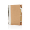 Kraft spiral notebook with pen