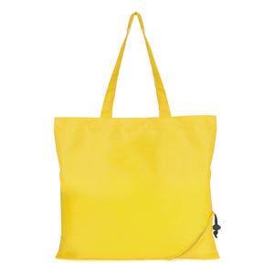 Bayford 190T Polyester foldable pullstring shopper bag in yellow