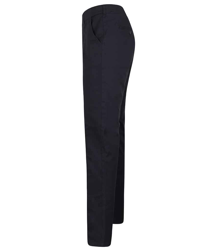 Henbury Stretch Flex Waistband Chino Trousers Navy