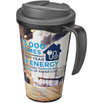 Branded Brite-Americano® Grande 350 ml mug with spill-proof lid