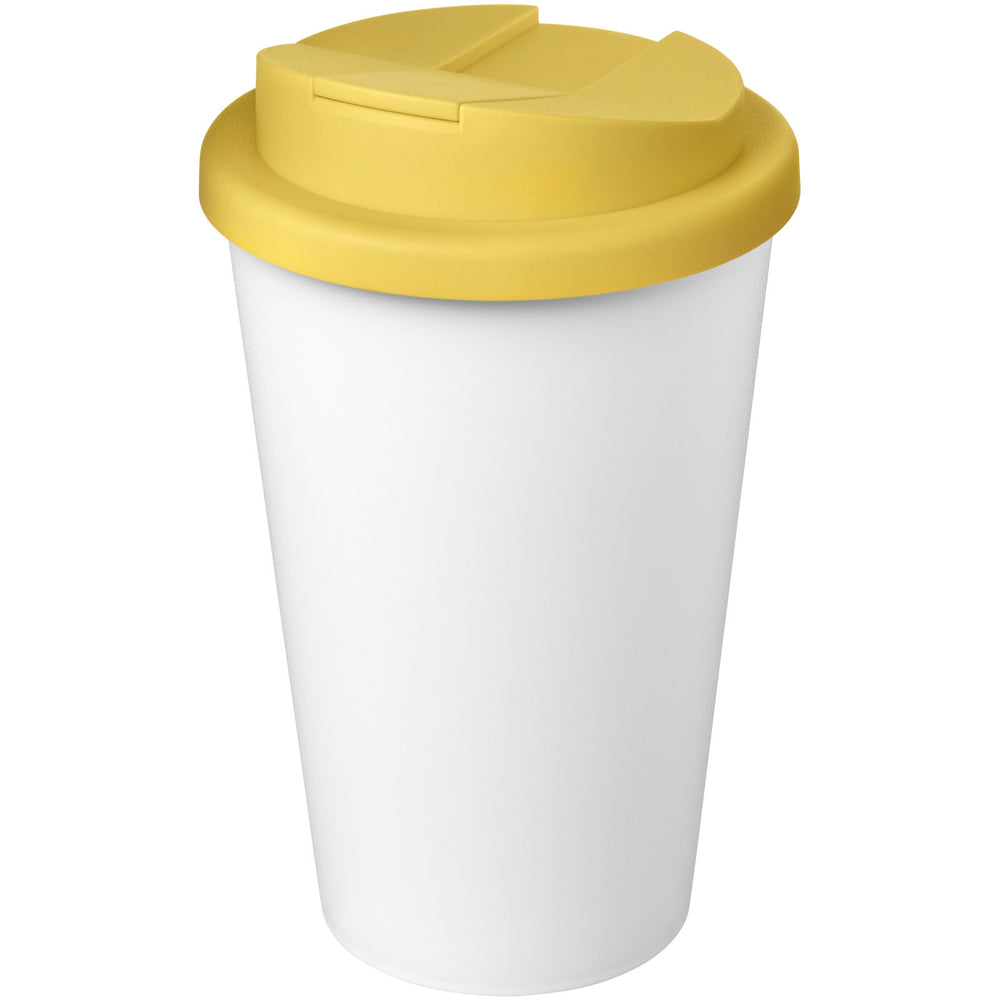 Branded Americano® Eco 350 ml recycled tumbler with spill-proof lid