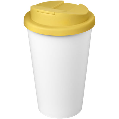 Branded Americano® Eco 350 ml recycled tumbler with spill-proof lid