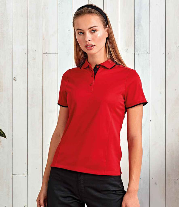 Premier Ladies Contrast Coolchecker® Piqué Polo Shirt