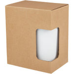 Branded Nordia 400 ml double-wall recycled mug
