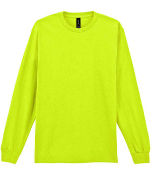 Gildan Ultra Cotton™ Long Sleeve T-Shirt Safety Green