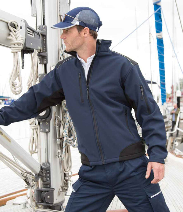 Result Work-Guard Ripstop Soft Shell Jacket Navy/Black
