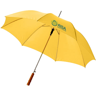 Branded Lisa 23" auto open umbrella with wooden handle