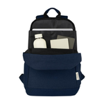 Branded Joey 15.6" GRS recycled canvas anti-theft laptop backpack 18L