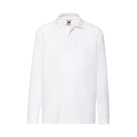 Fruit of the Loom Kids Long Sleeve Poly/Cotton Piqué Polo Shirt