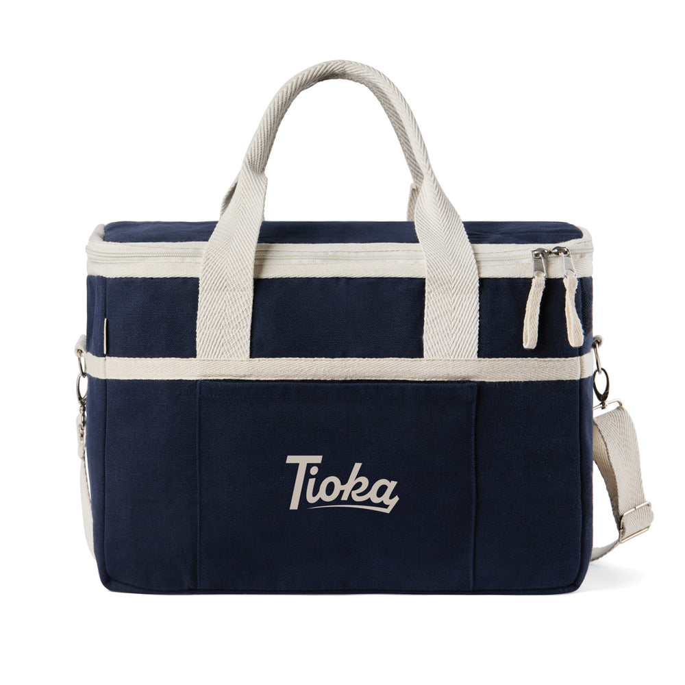 Branded VINGA Volonne AWARE™ recycled canvas cooler basket