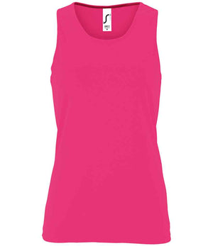 SOL'S Ladies Sporty Performance Tank Top Neon Pink