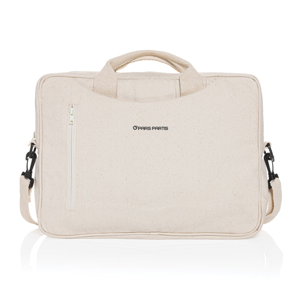 Branded Laluka AWARE™ recycled cotton 15.4 inch laptop bag