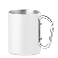 Metal mug and carabiner handle