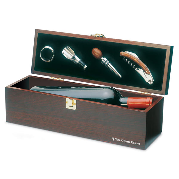 Branded Wine set in wine box