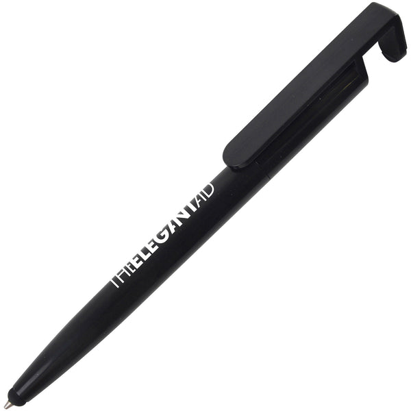 Branded PHONE-UP ball pen with phone cleaner/stylus