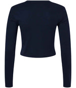 Bella Micro Rib Long Sleeve Baby T-Shirt Solid Navy Blend