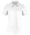 Kustom Kit Ladies Short Sleeve Tailored Poplin Shirt White