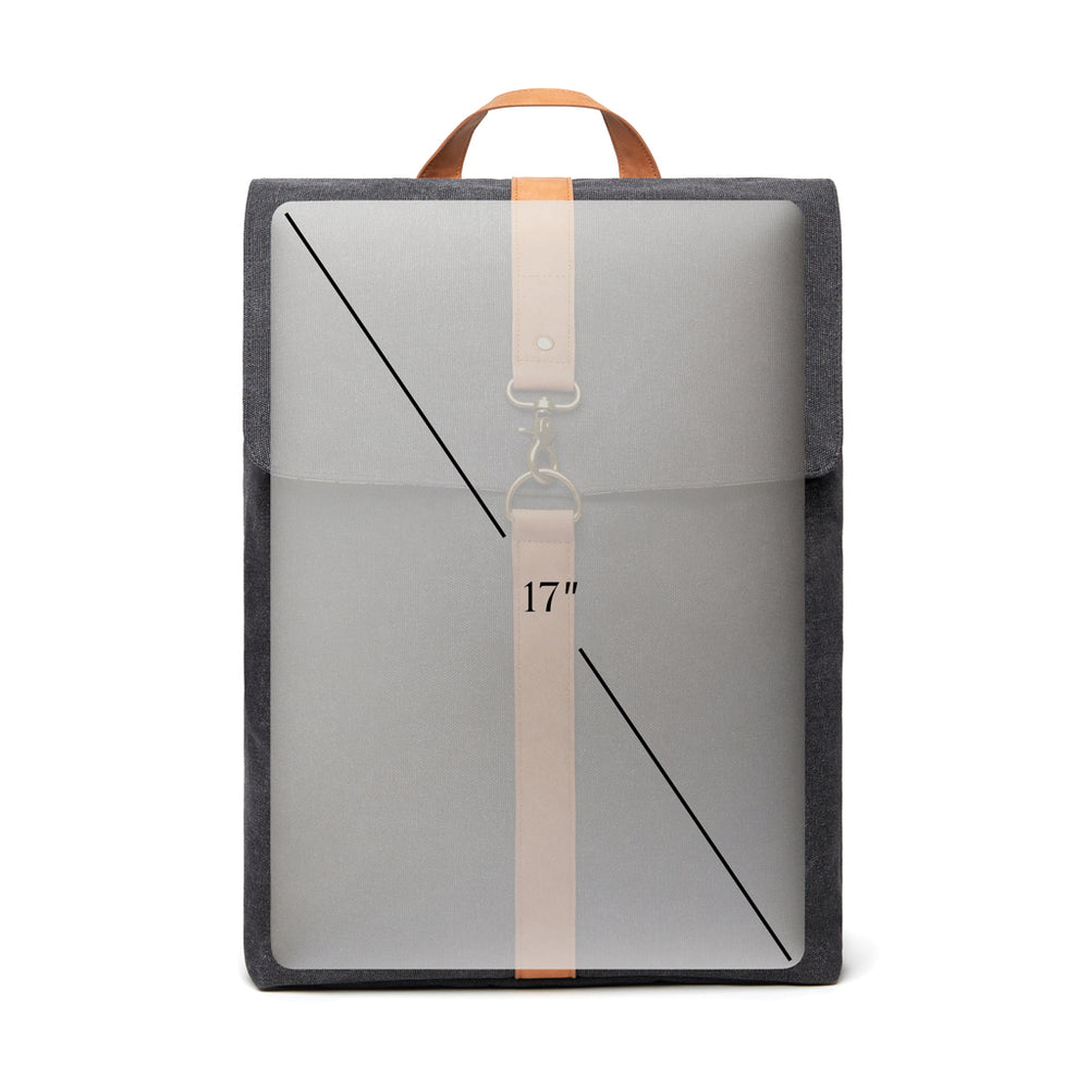 Branded VINGA Bosler backpack GRS recycled canvas