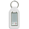 Branded Long Square Shaped Keyfob with Domed Medallion