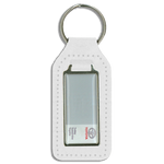 Branded Long Square Shaped Keyfob with Domed Medallion