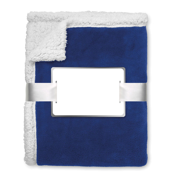 Branded Blanket coral fleece/ sherpa