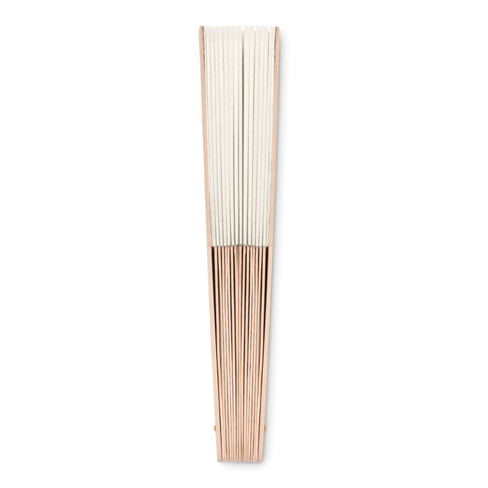 Branded Manual hand fan with wood handle