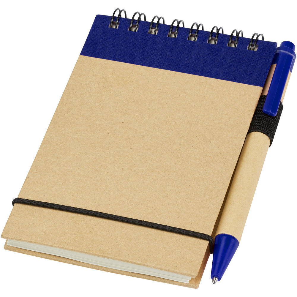 Branded Zuse A7 recycled jotter notepad with pen