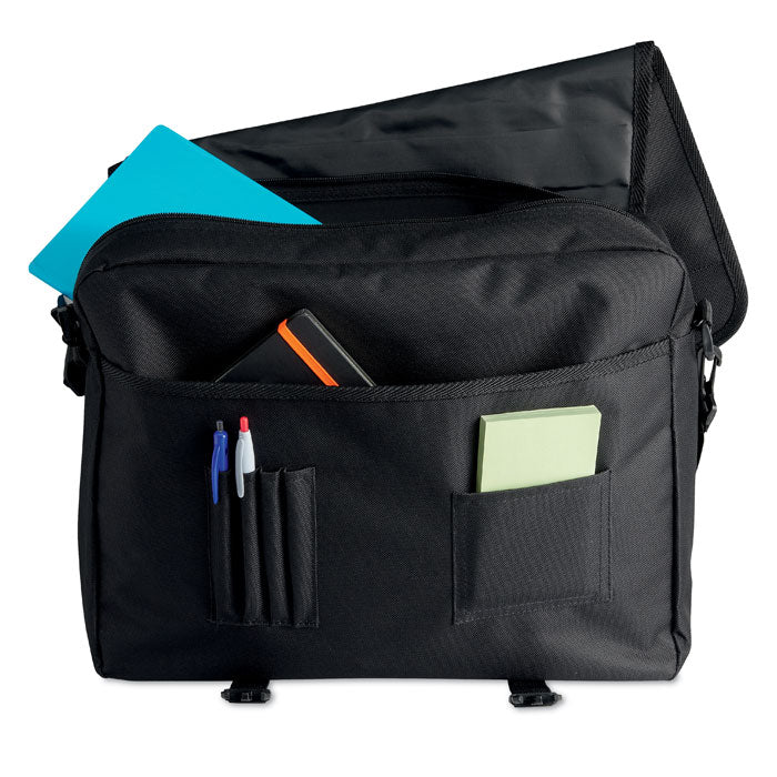 Branded 600D polyester document bag with Pockets
