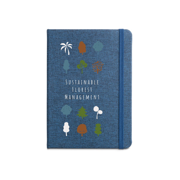BOYD. A5 notebook in 50% rPET with lined sheets