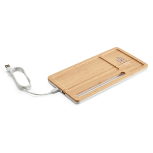 MOTT. Bamboo desk organizer with wireless charger