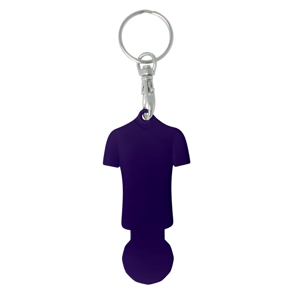 Football Shirt Shaped Trolley Coin Keyring