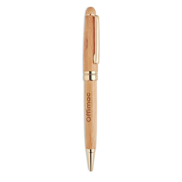 Bamboo twist ball pen in box