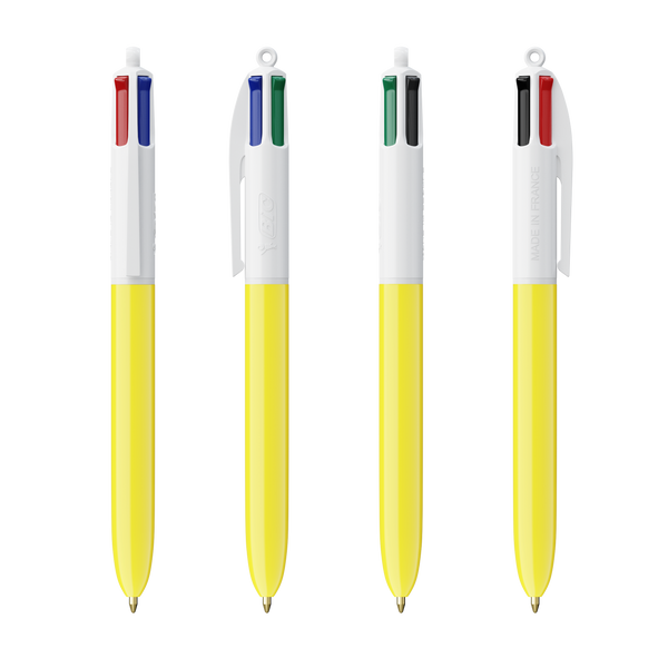 BIC® 4 Colours ballpen White/Yellow