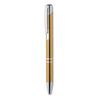 Push button pen with black ink in gold