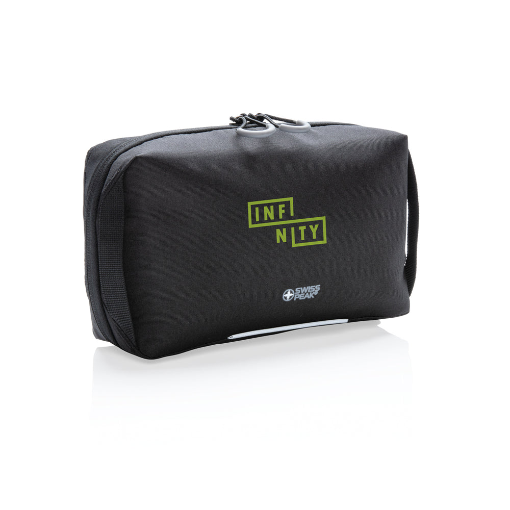Branded Swiss Peak AWARE™ tech pouch PVC free