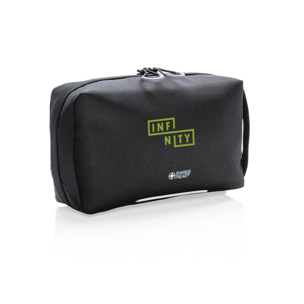 Branded Swiss Peak AWARE™ tech pouch PVC free