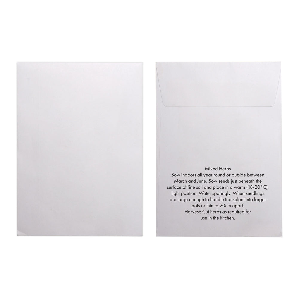 Seed Pack in White Paper Envelope