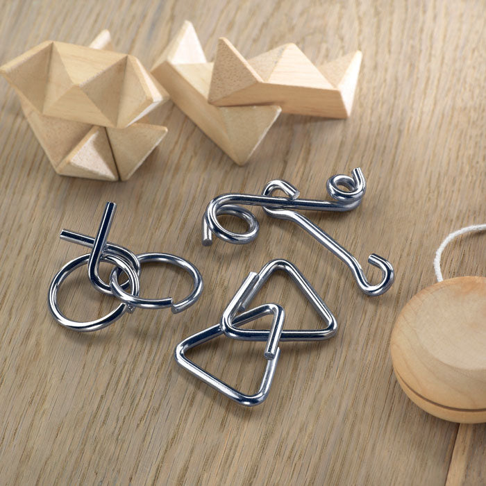 Branded Set of 3 metal brain teasers