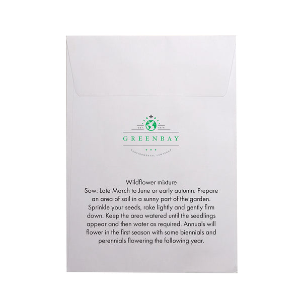 Seed Pack in White Paper Envelope Wild Flowers Mix