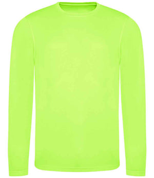 AWDis Cool Long Sleeve Wicking T-Shirt Electric Green