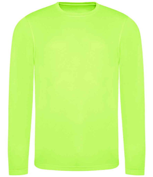 AWDis Cool Long Sleeve Wicking T-Shirt Electric Green