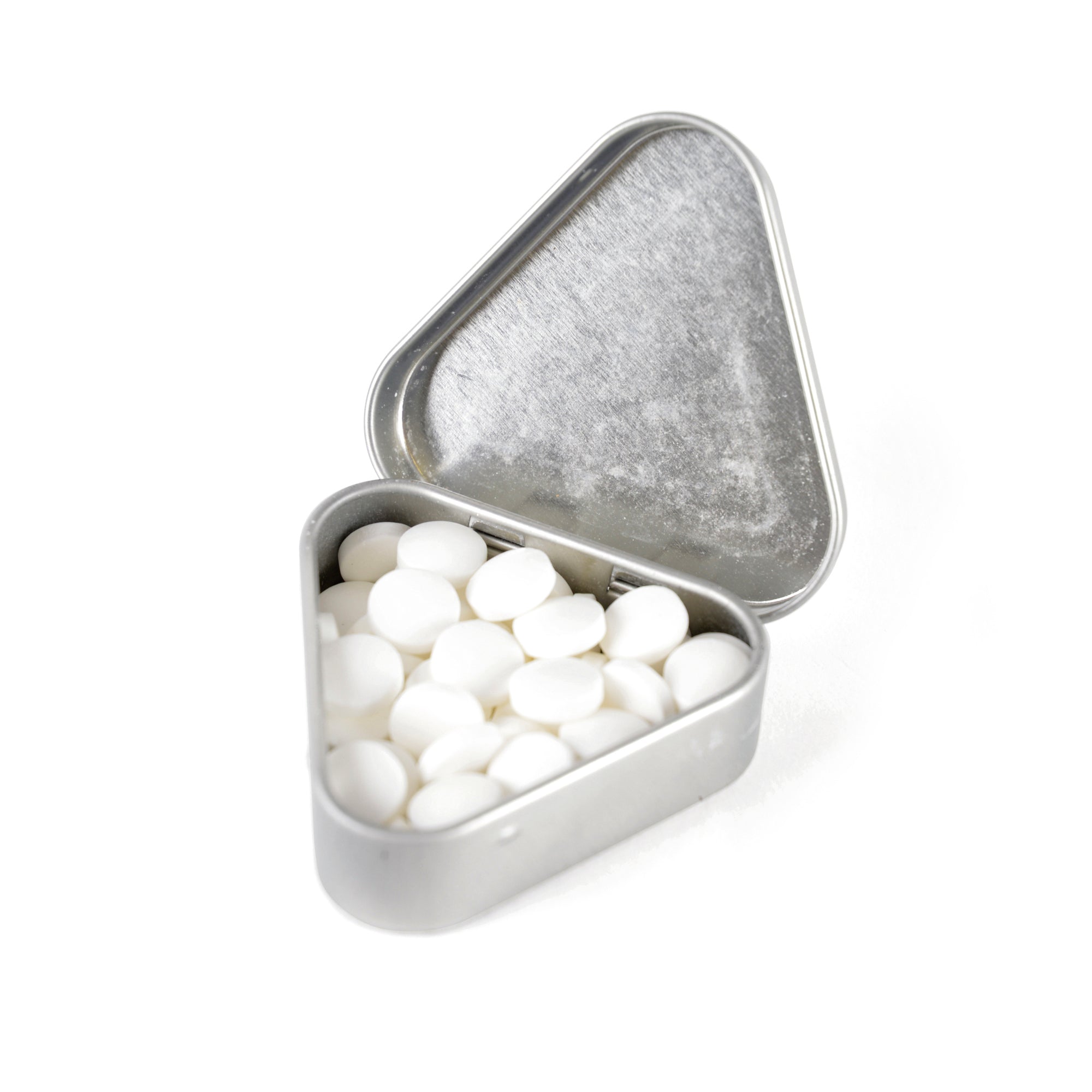 Triangular metal mint tin - Approx 55 mints – Totally Branded
