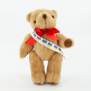 Sash Bear II 20cm Honey Jointed Bear