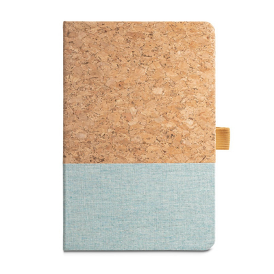 Klee A5 Cork and Linen Notebook Blue