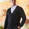 Henbury Lightweight Cotton Acrylic V Neck Cardigan