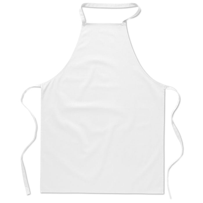 Kitchen apron in cotton White