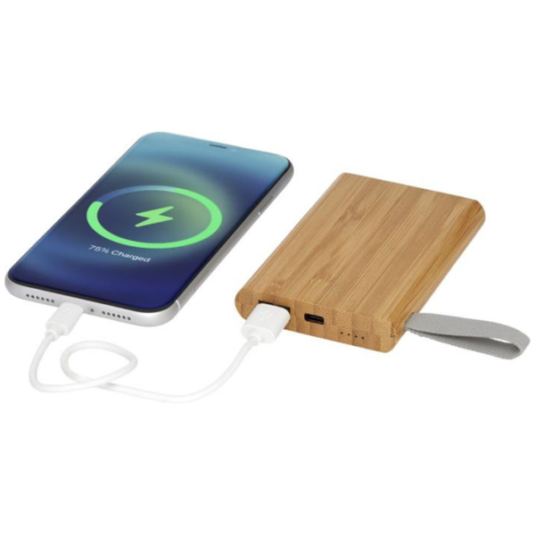 Branded Tulda 5000 mAh bamboo power bank