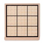 Wooden sudoku board game