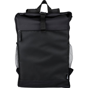The Yani - RPET polyester roll-top backpack.