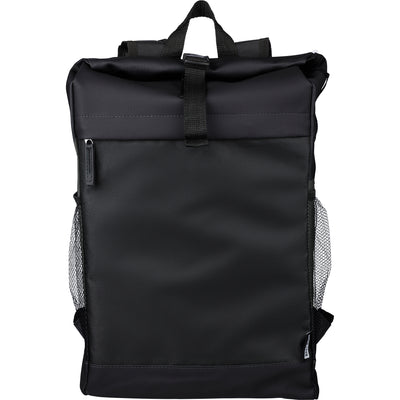 The Yani - RPET polyester roll-top backpack.